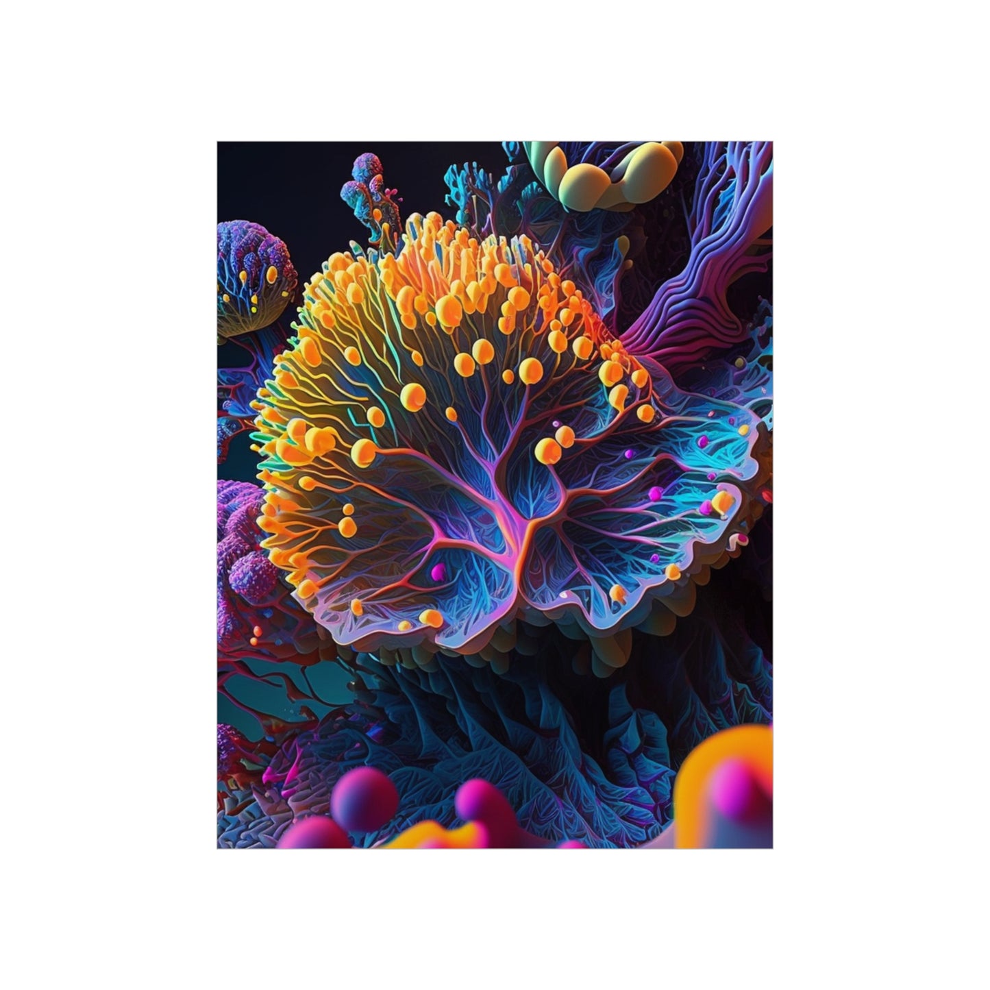 Premium Matte Vertical Posters Ocean Life Macro 1