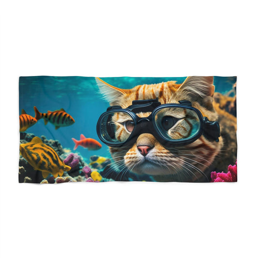 Beach Towel Scuba Cat 3