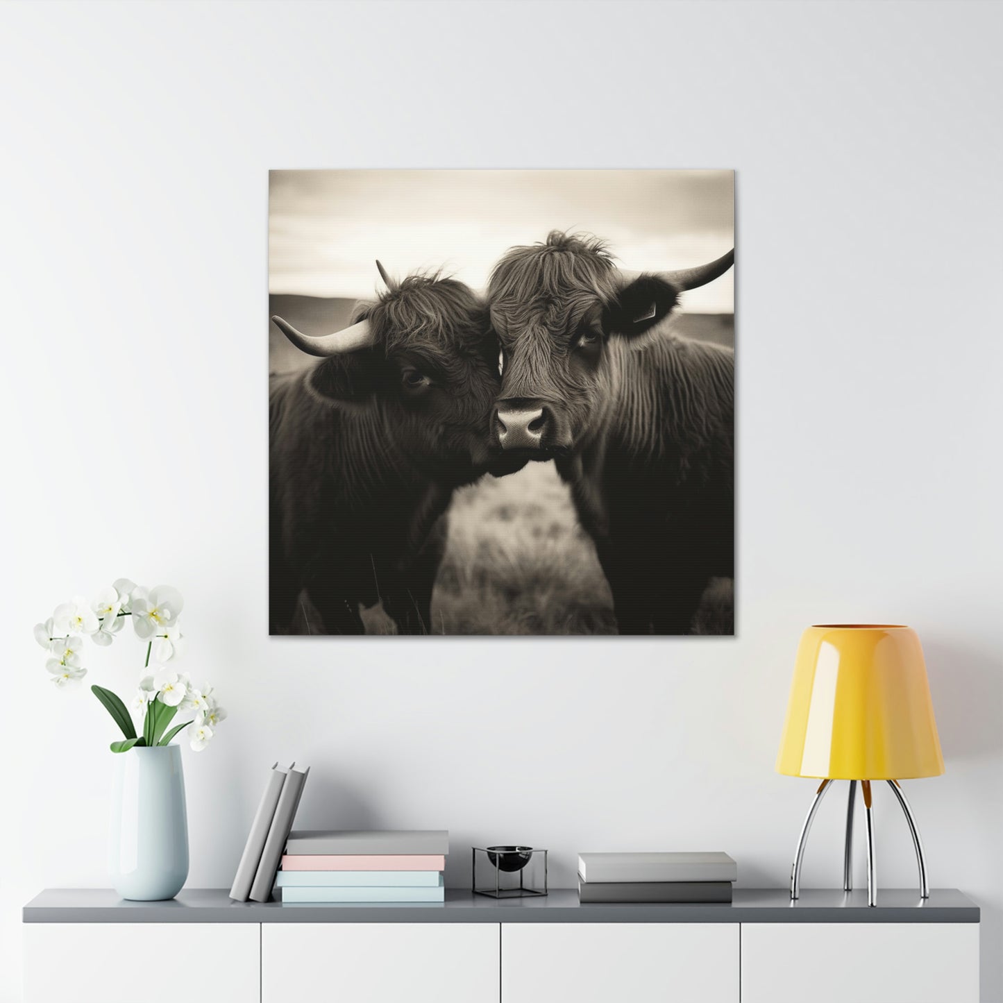 Canvas Gallery Wraps Cow Love 4