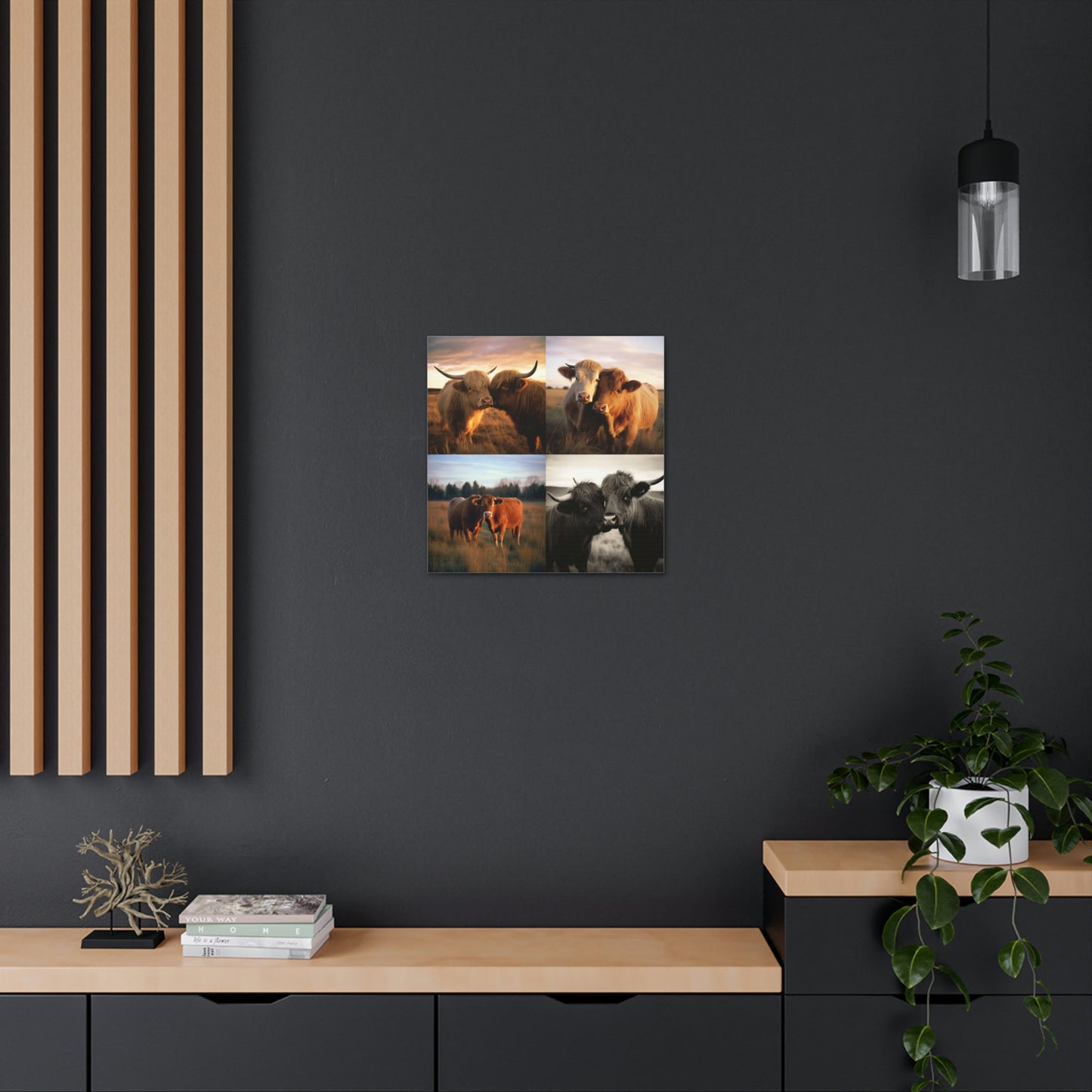 Canvas Gallery Wraps Cow Love 4 Pack