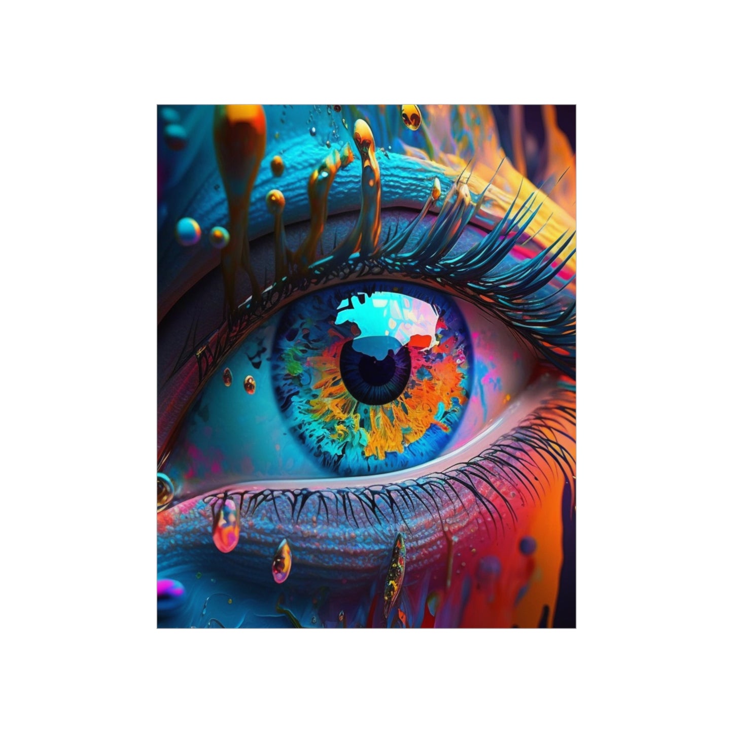 Premium Matte Vertical Posters Macro Eye Photo 1