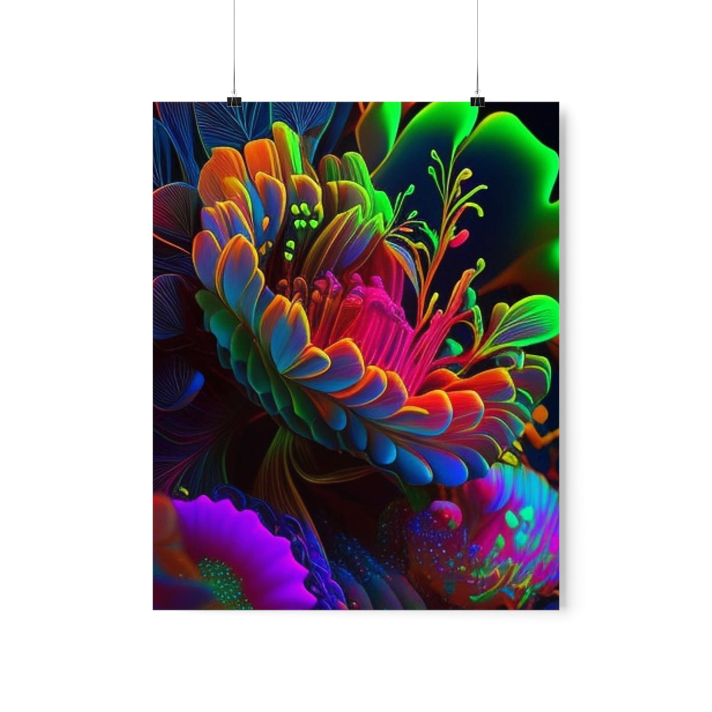 Premium Matte Vertical Posters Macro Florescent 2