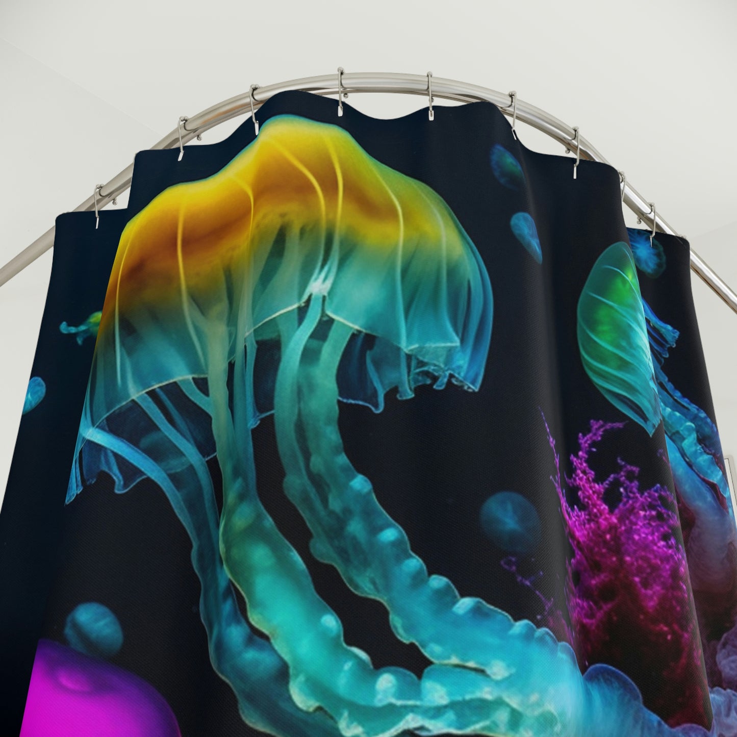 Polyester Shower Curtain neon party jelly 3