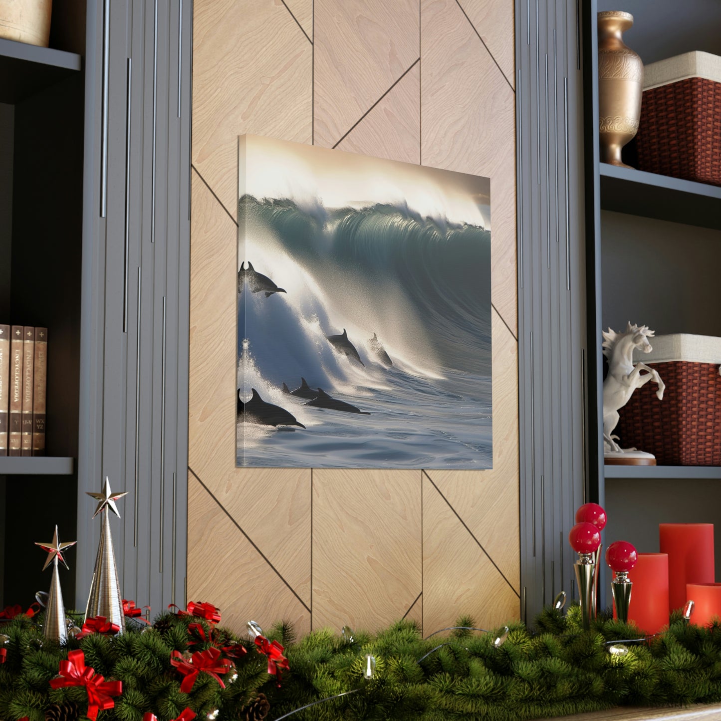 Canvas Gallery Wraps Dolphin Wave 2