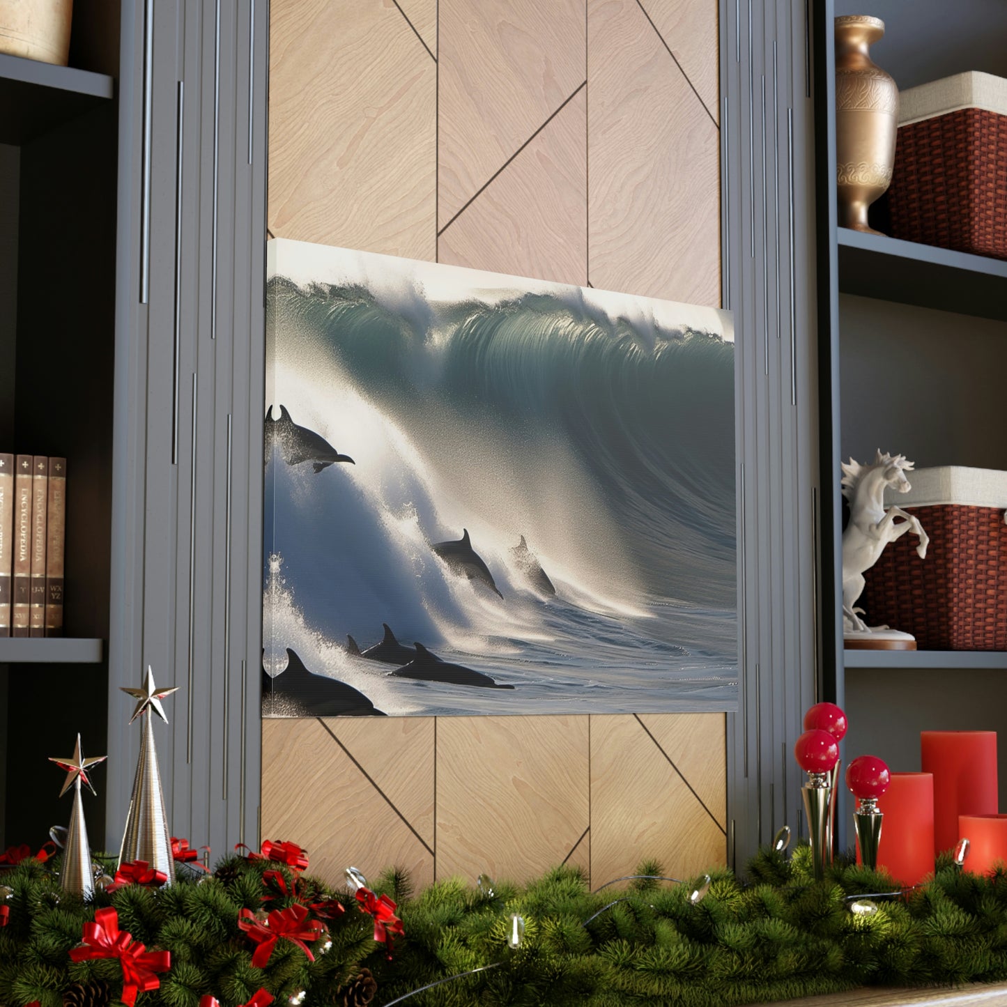 Canvas Gallery Wraps Dolphin Wave 2