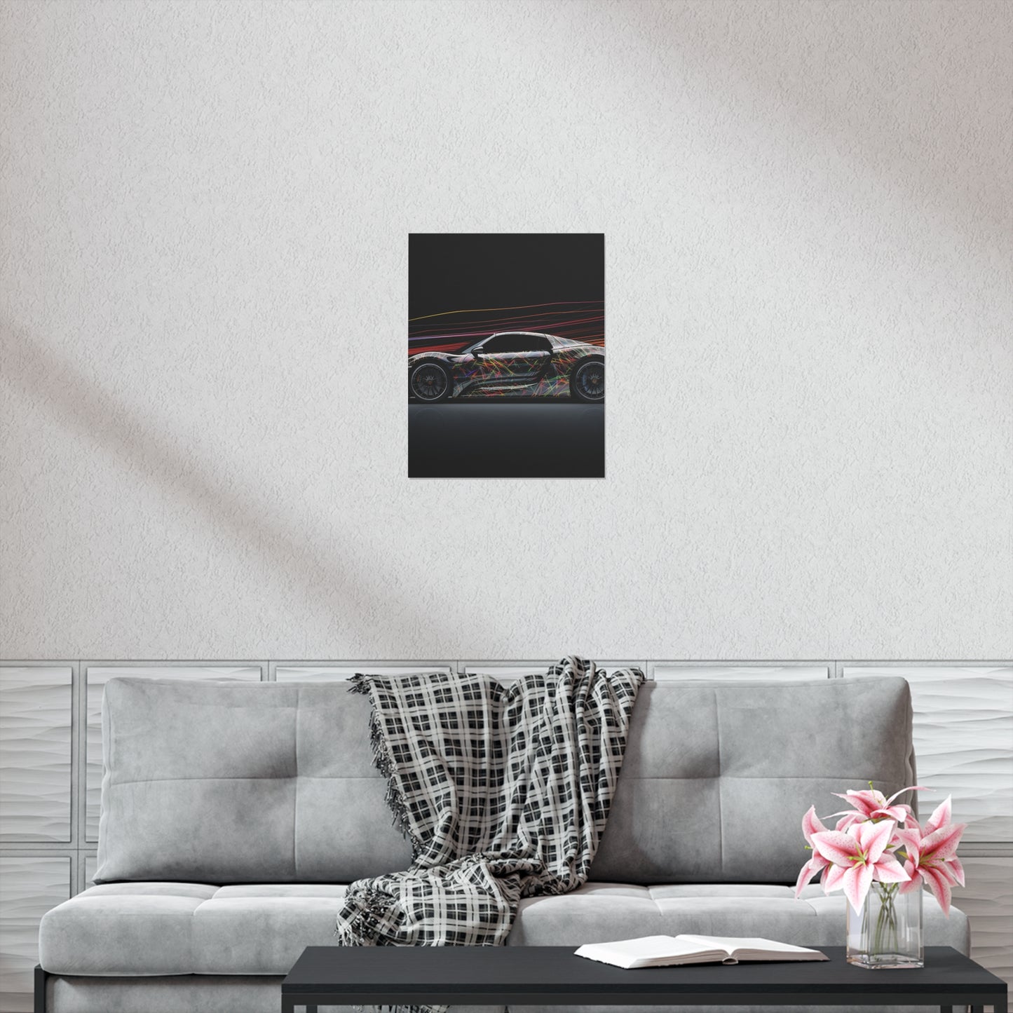 Premium Matte Vertical Posters Porsche Line 4