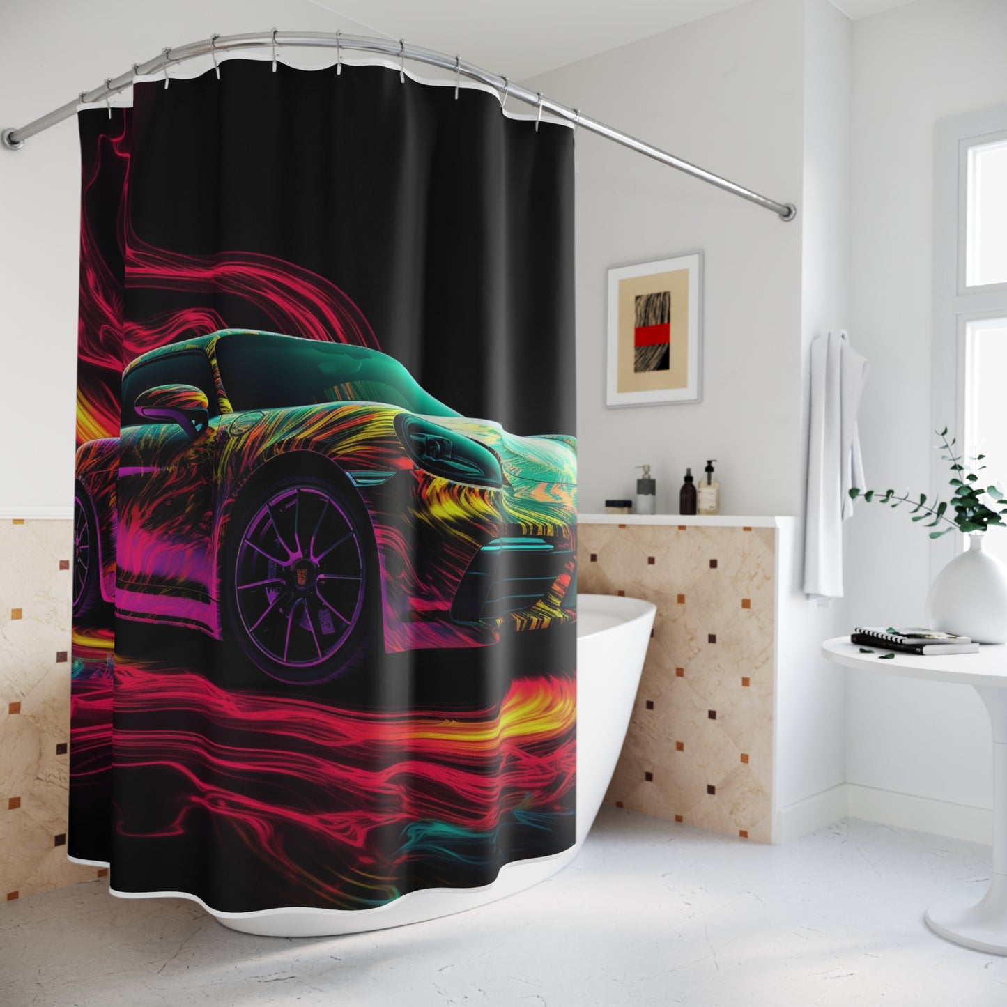 Polyester Shower Curtain Porsche Flair 1