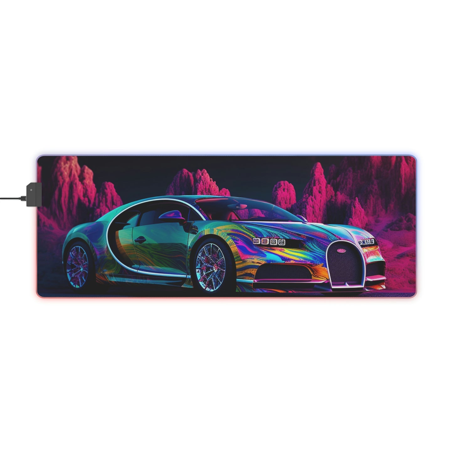 LED Gaming Mouse Pad Florescent Bugatti Flair 2