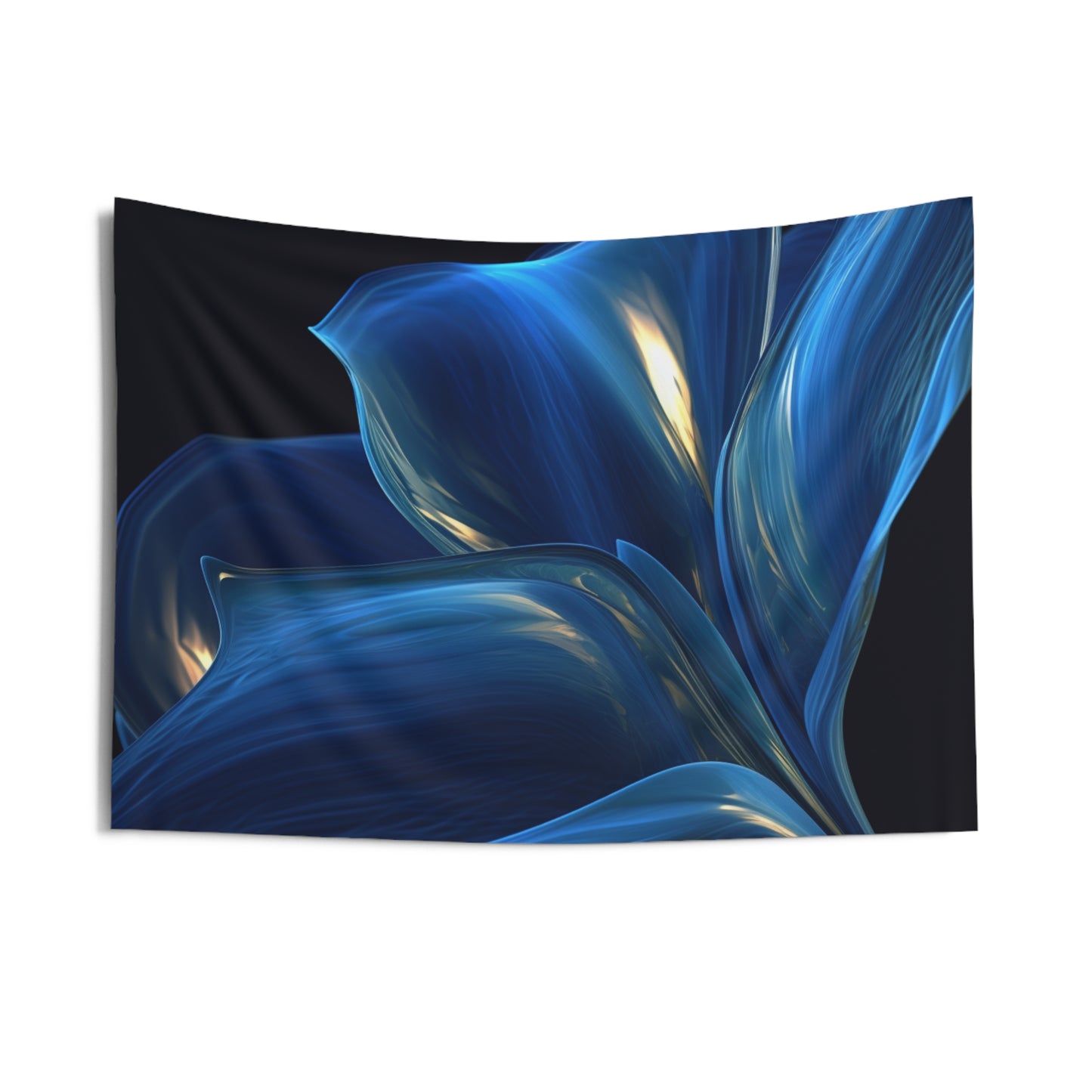 Indoor Wall Tapestries Abstract Blue Tulip 1