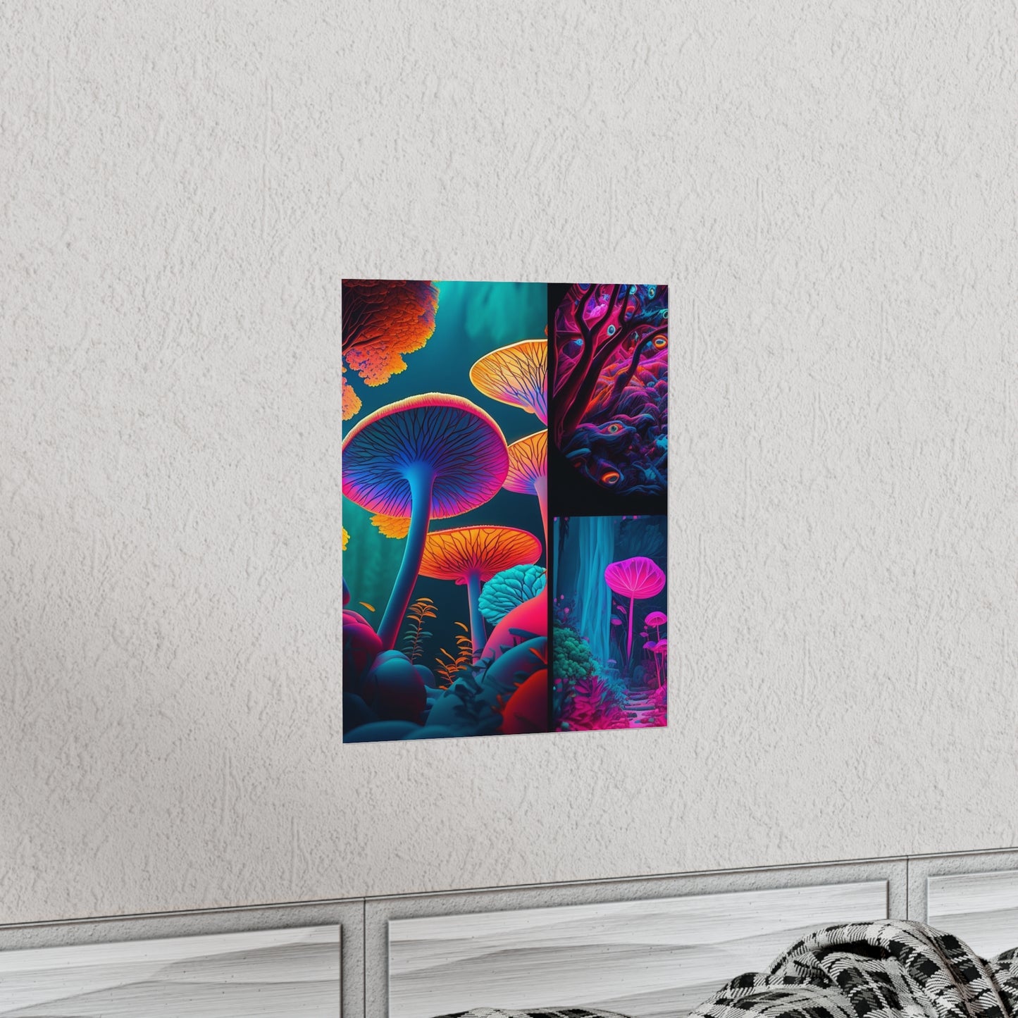 Premium Matte Vertical Posters Macro Reef Florescent 2