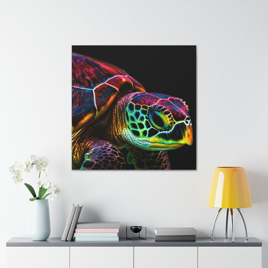 Canvas Gallery Wraps Neon Sea Turtle 3