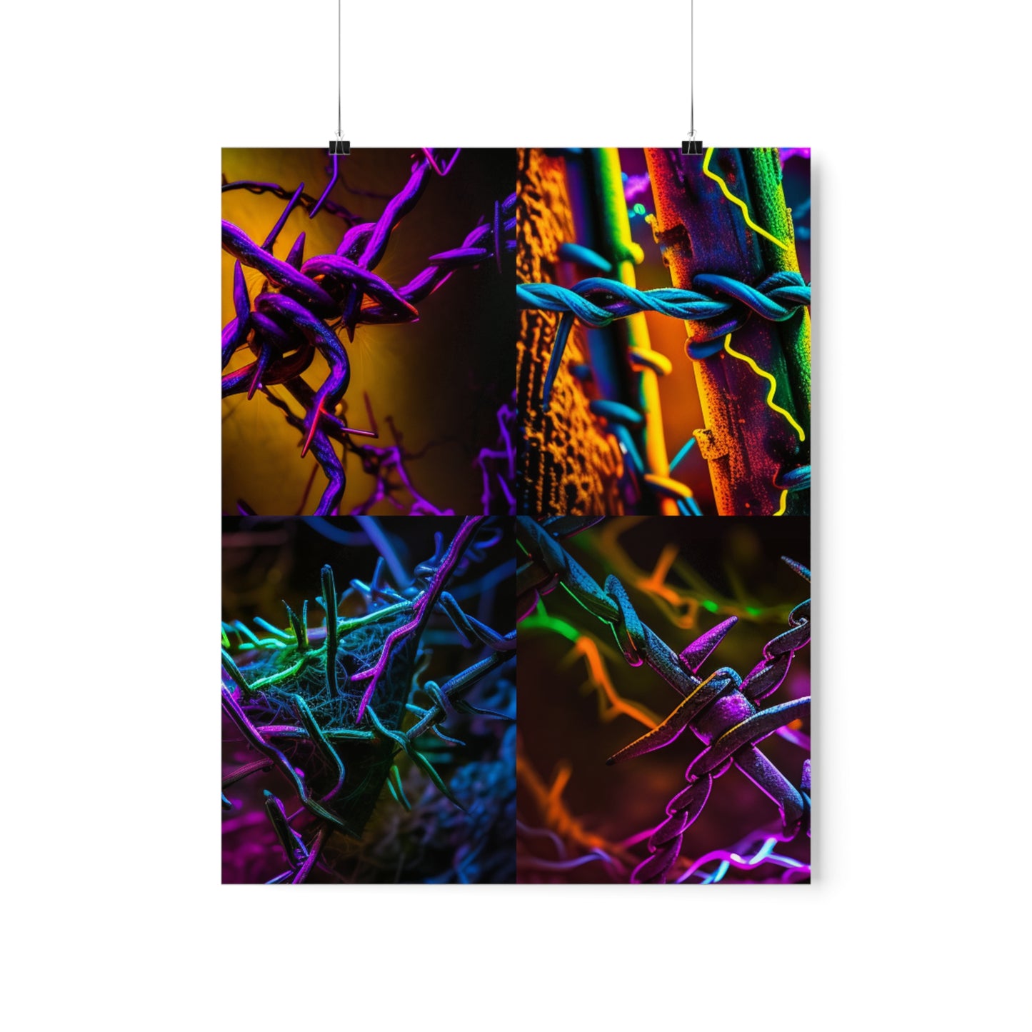 Premium Matte Vertical Posters Macro Neon Barb