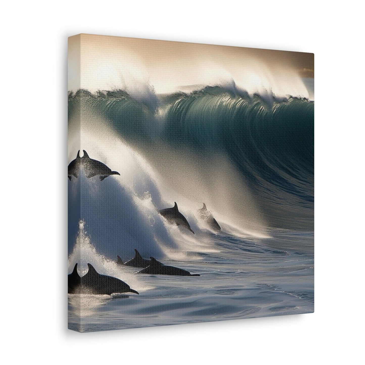 Canvas Gallery Wraps Dolphin Wave 2