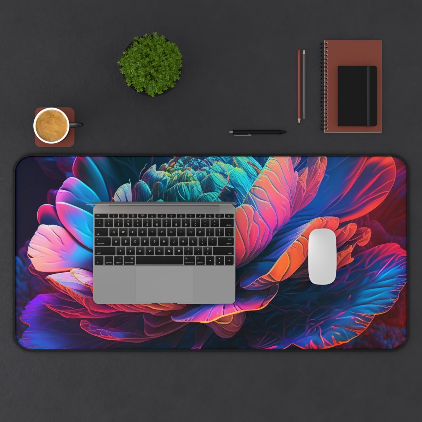 Desk Mat Neon Florescent Glow 1