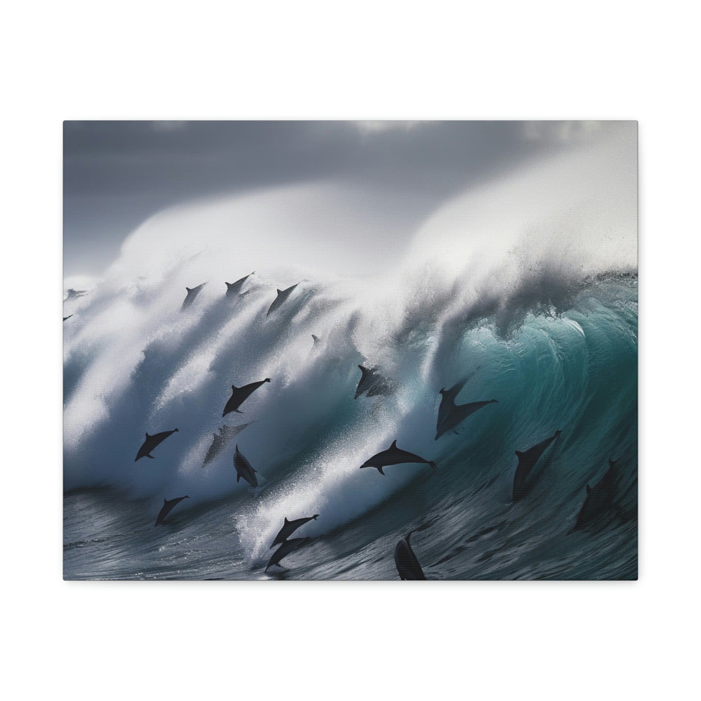 Canvas Gallery Wraps Dolphin Wave 1