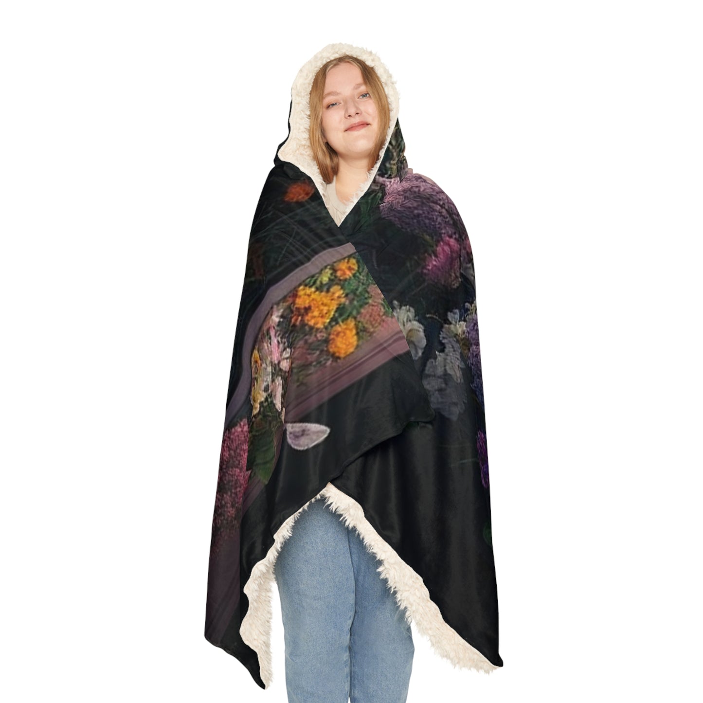 Snuggle Hooded Blanket A Wardrobe Surrounded by Flowers 2