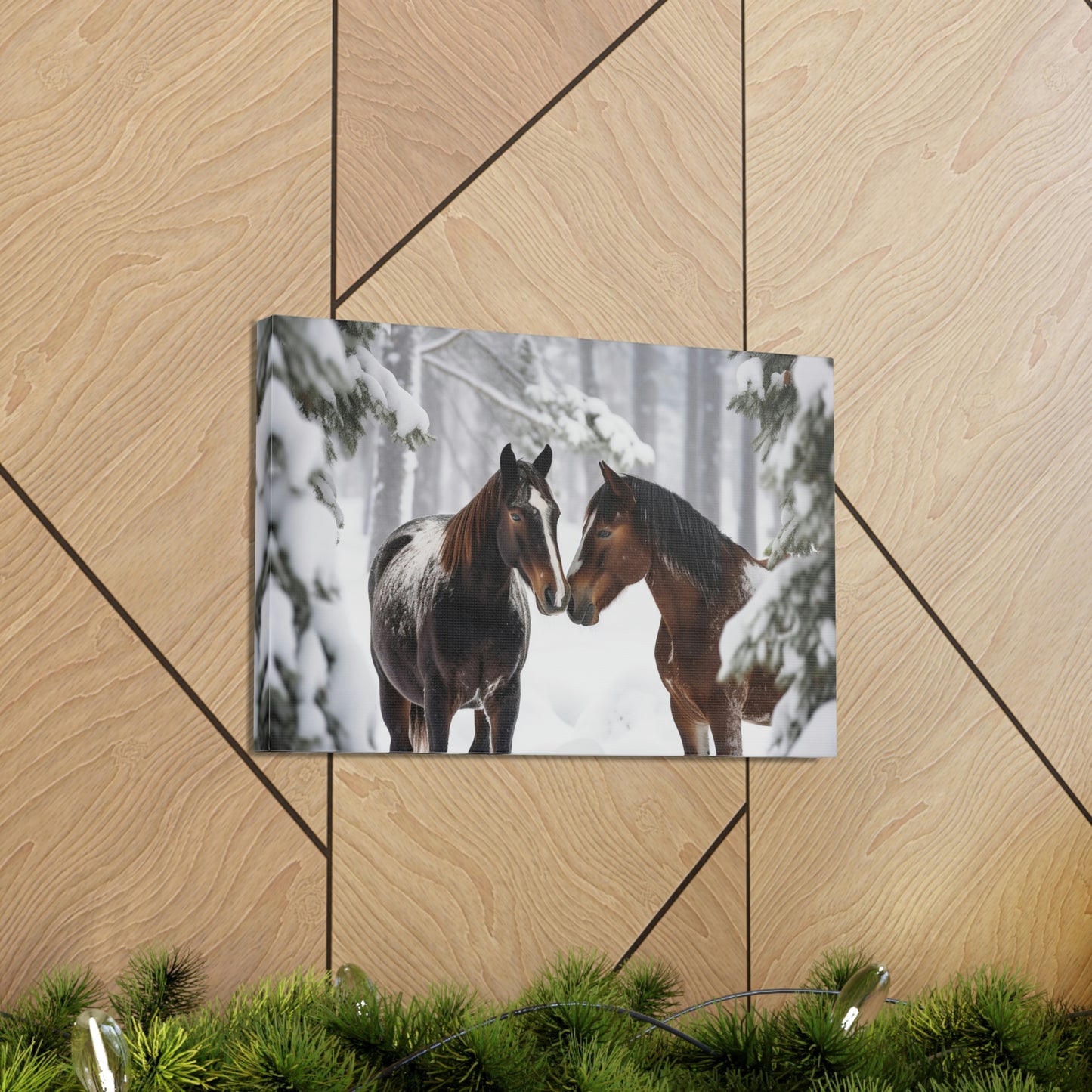 Canvas Gallery Wraps Horse Kiss 1