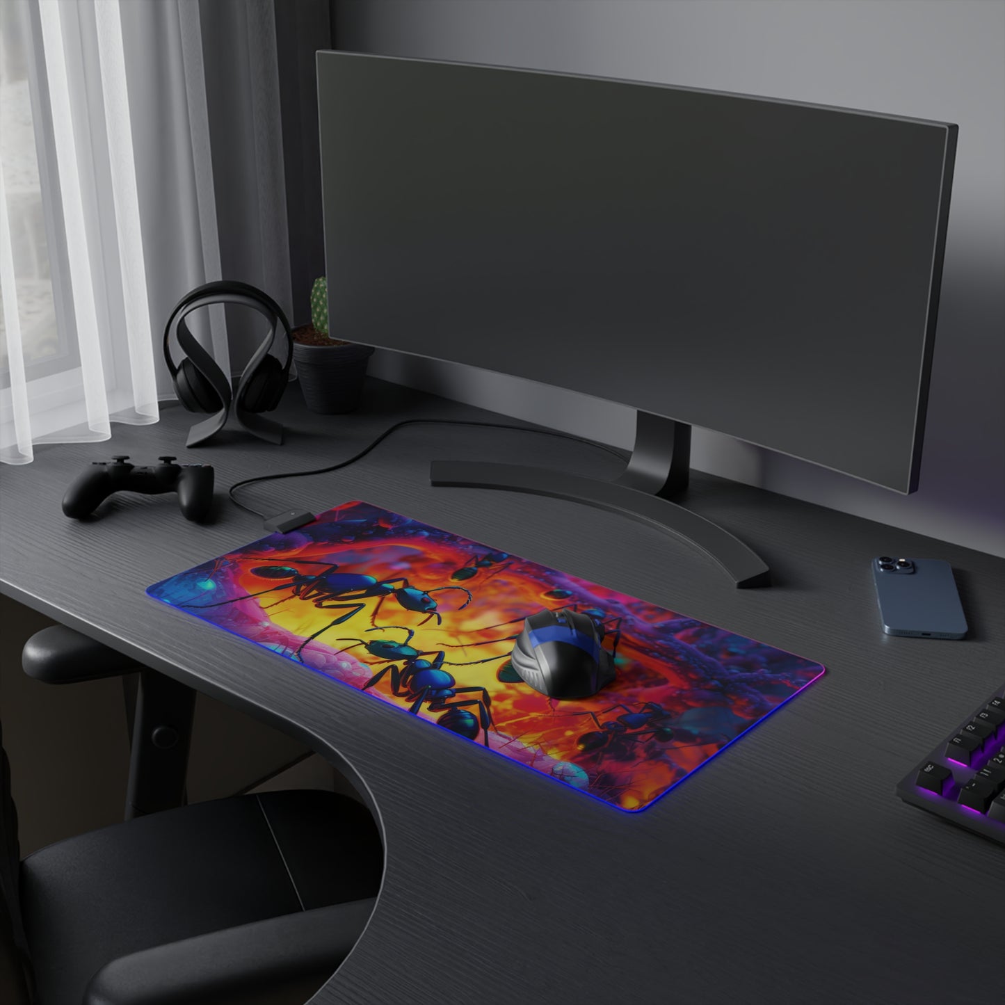 LED Gaming Mouse Pad Ants Home 3