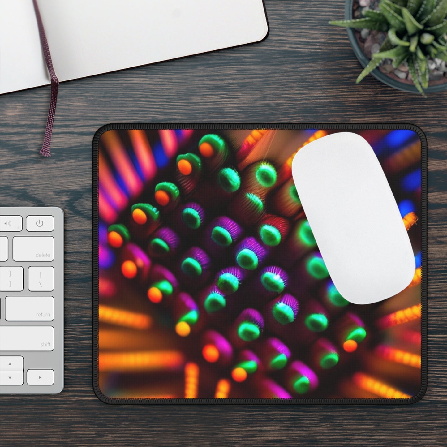 Gaming Mouse Pad  Macro Cactus neon square 3