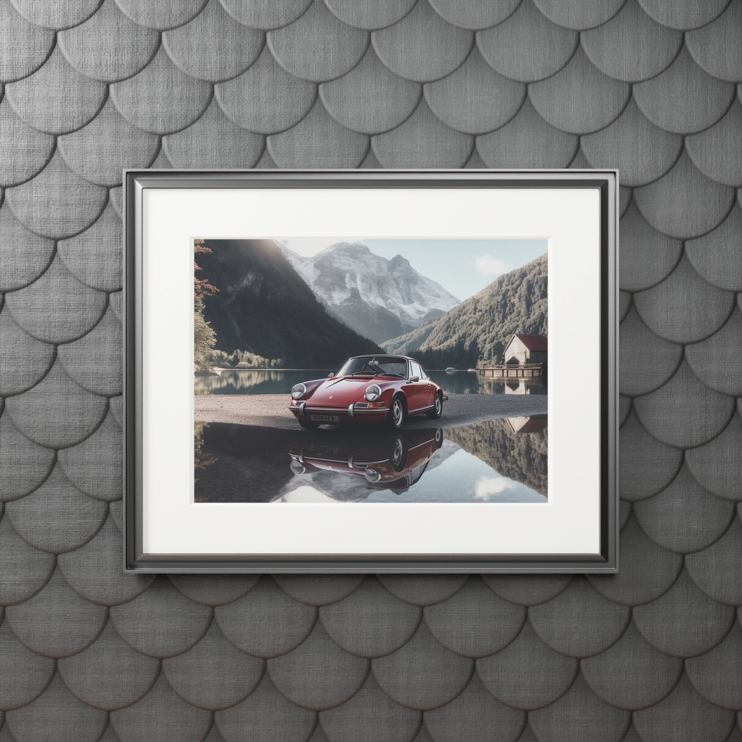 Fine Art Prints (Passepartout Paper Frame) Porsche Lake 4