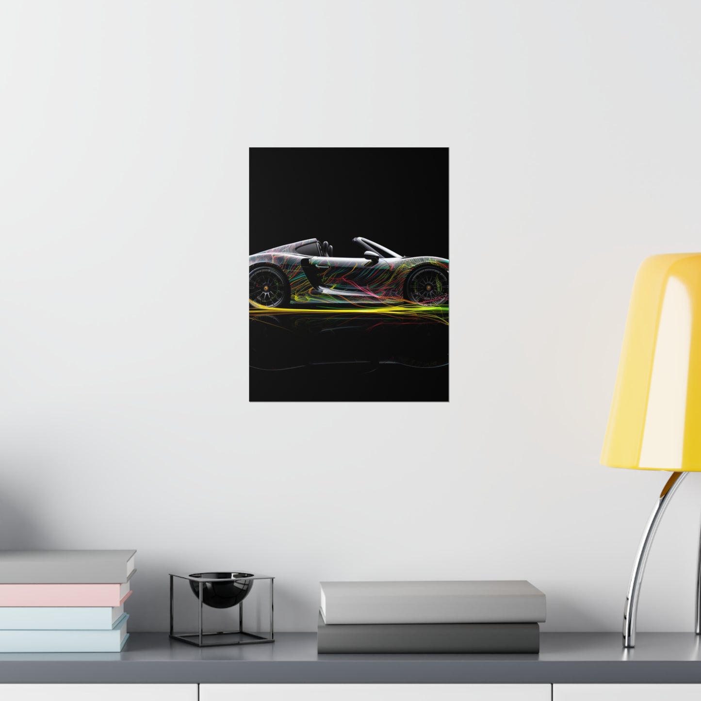 Premium Matte Vertical Posters Porsche Line 1