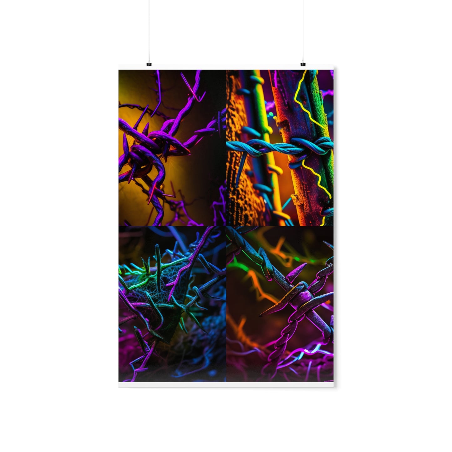 Premium Matte Vertical Posters Macro Neon Barb