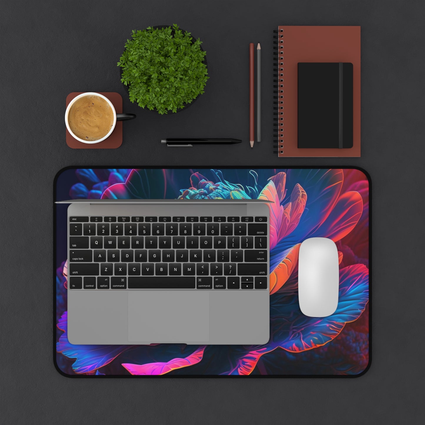 Desk Mat Neon Florescent Glow 1