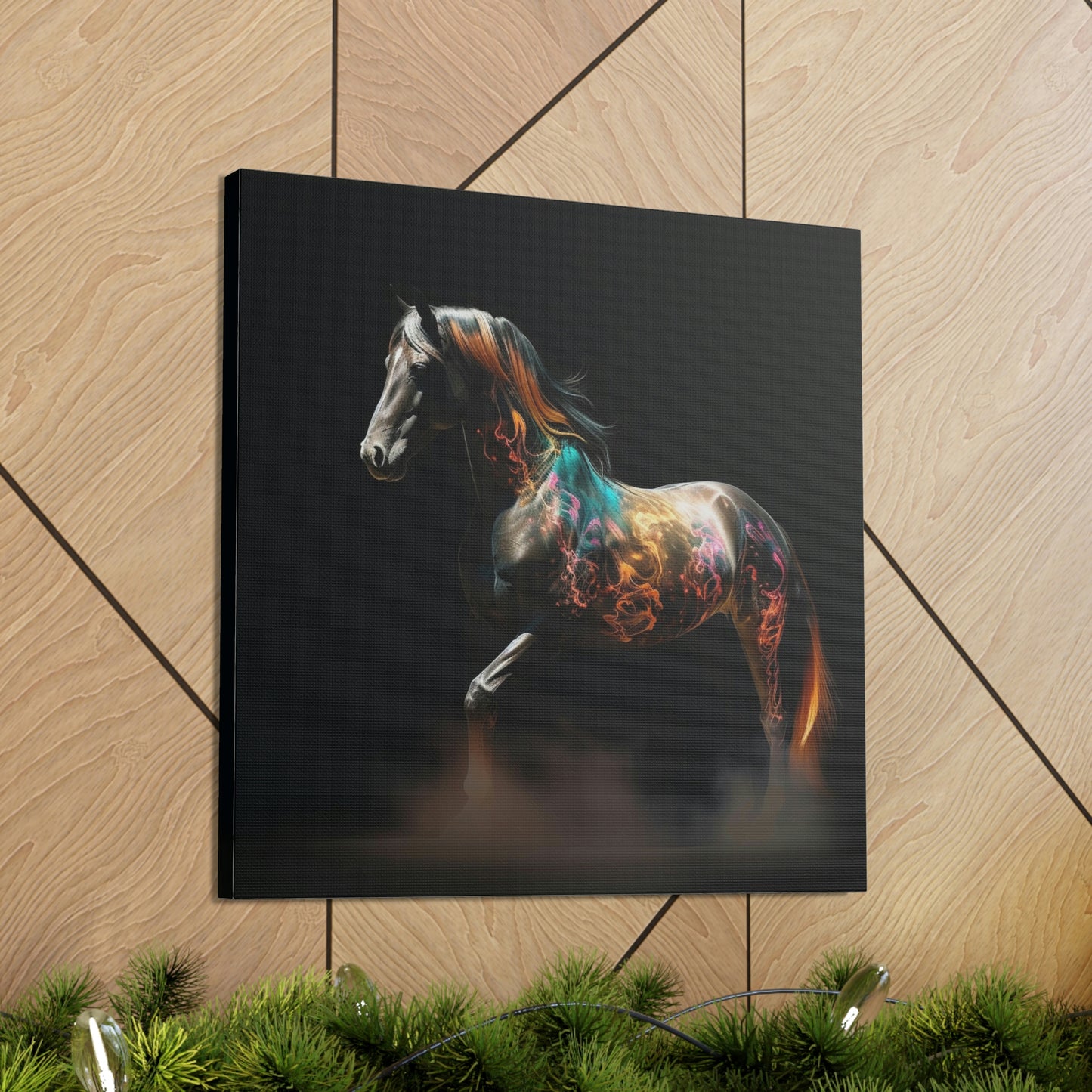 Canvas Gallery Wraps Horses smoke 4