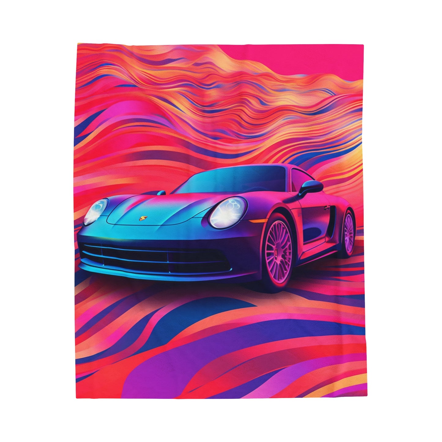 Velveteen Plush Blanket Porsche Water Fusion 3