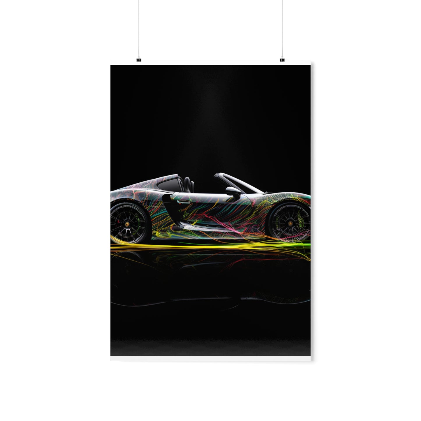 Premium Matte Vertical Posters Porsche Line 1