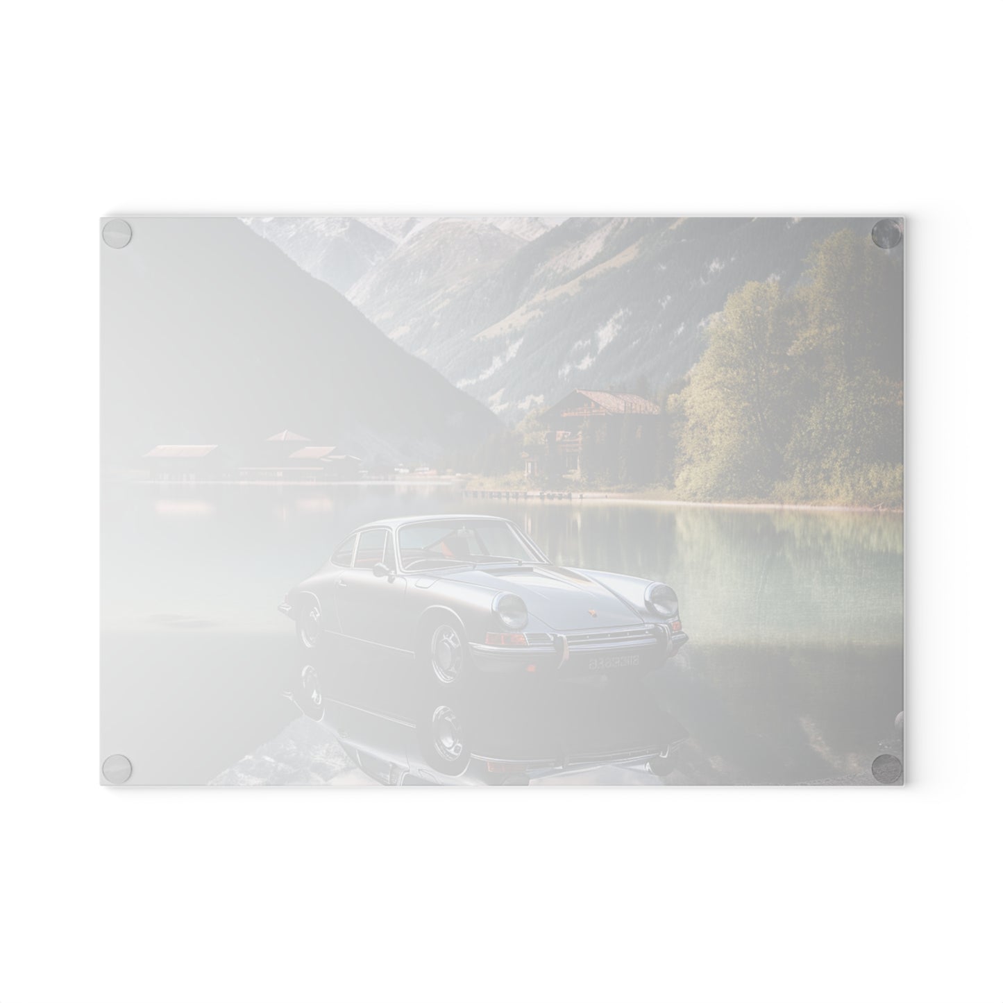 Glass Cutting Board Porsche Lake 2