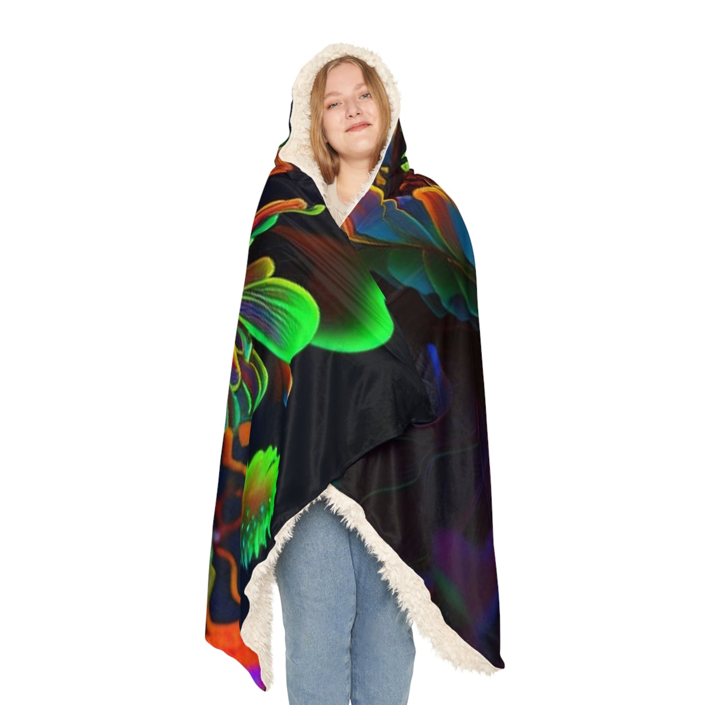 Snuggle Hooded Blanket Macro Florescent 2