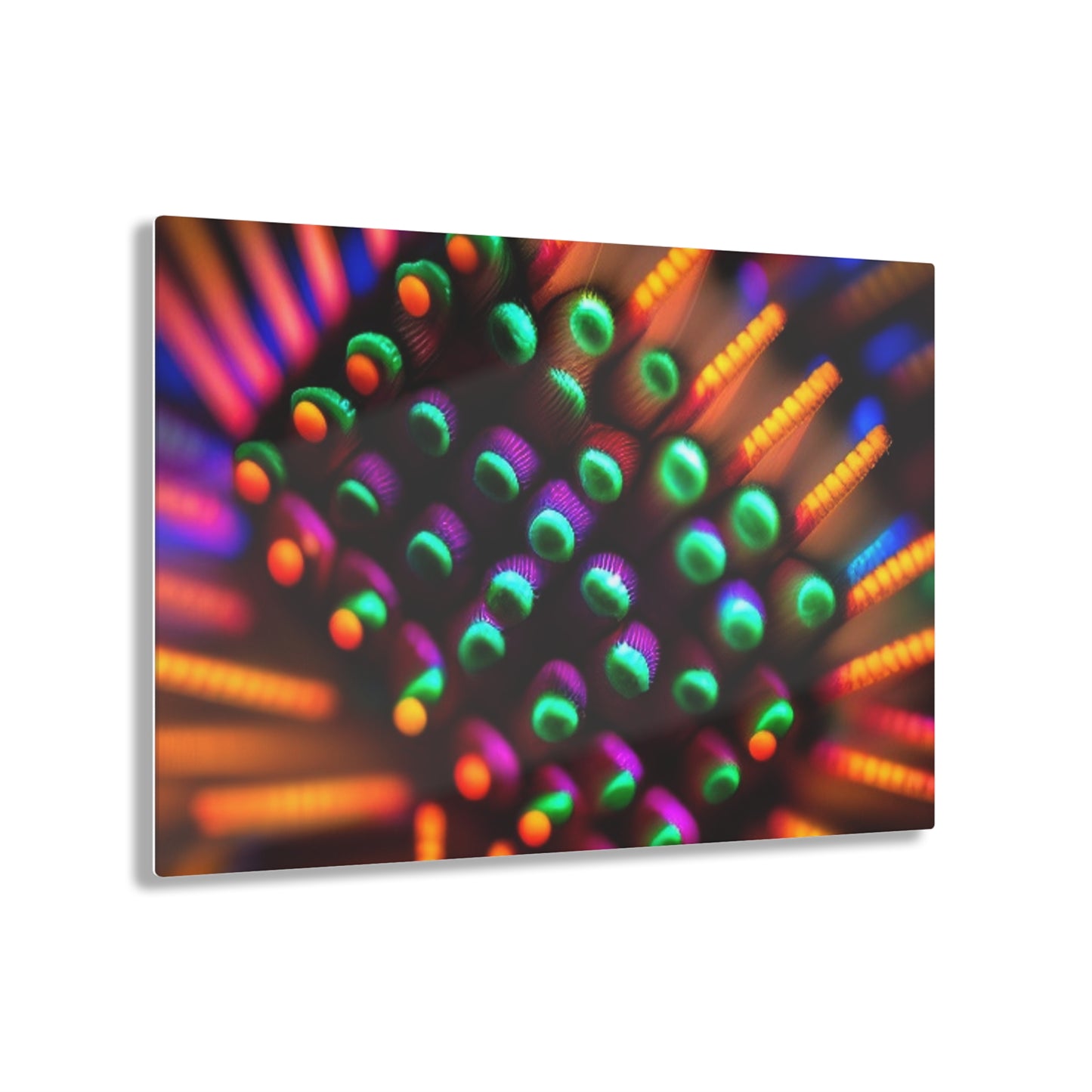 Acrylic Prints Macro Cactus neon square 3