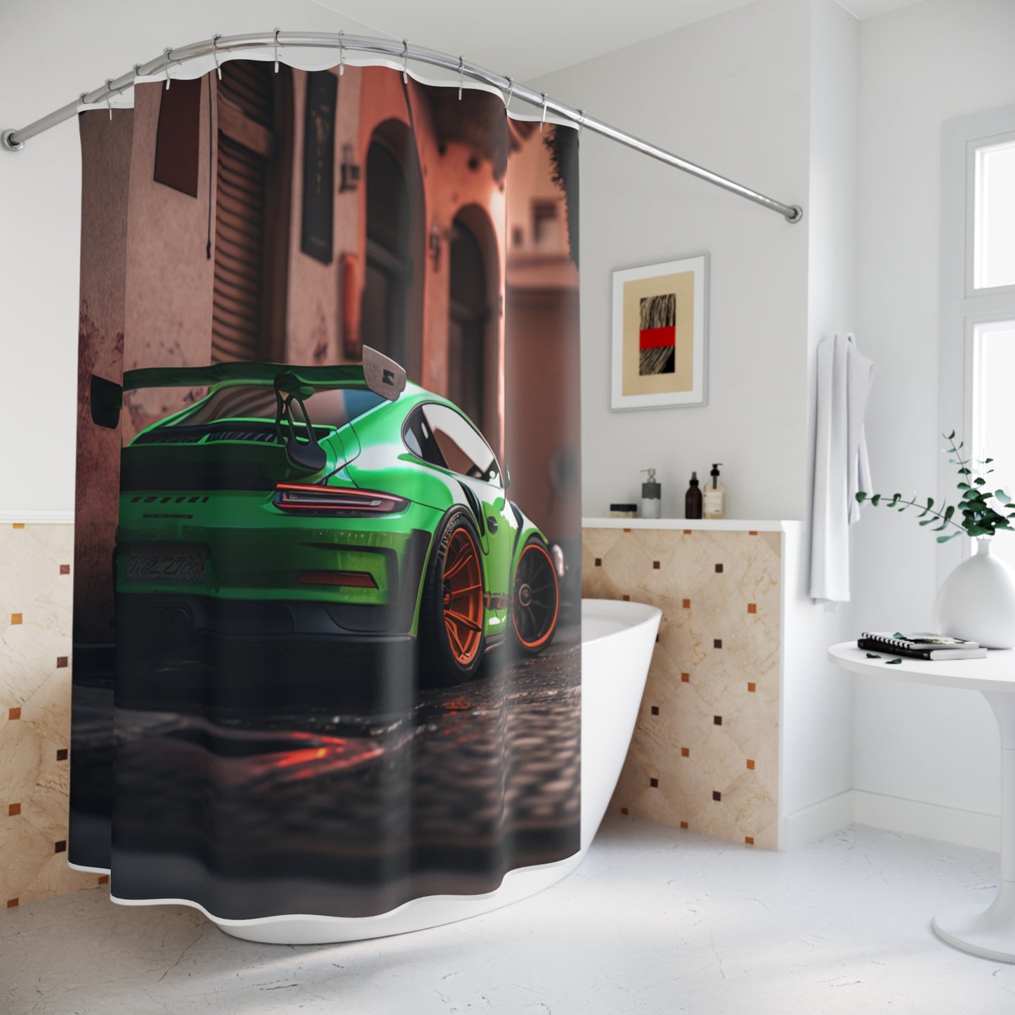 Polyester Shower Curtain porsche 911 gt3 1