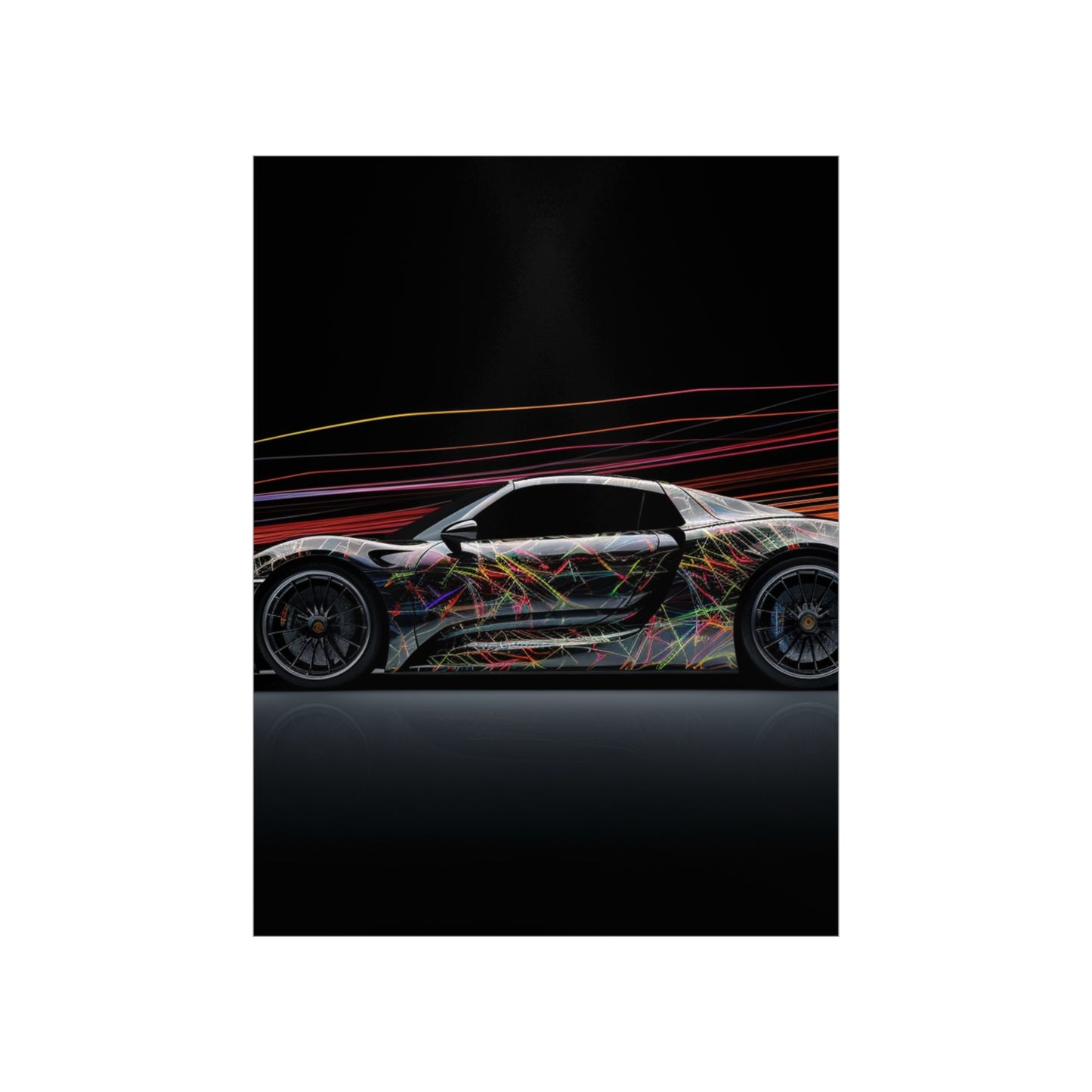 Premium Matte Vertical Posters Porsche Line 4