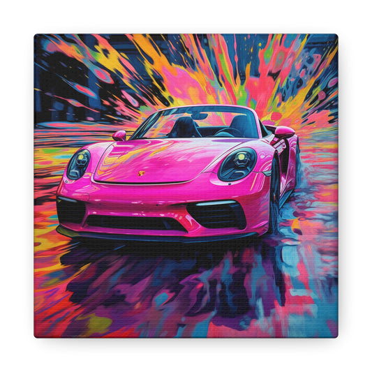 Canvas Gallery Wraps Pink Porsche water fusion 2