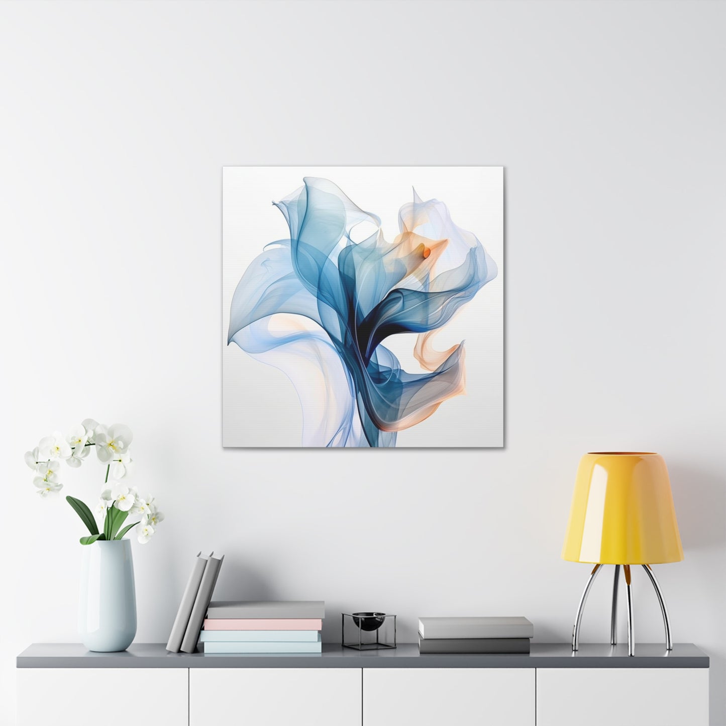 Canvas Gallery Wraps Blue Tluip Abstract 3