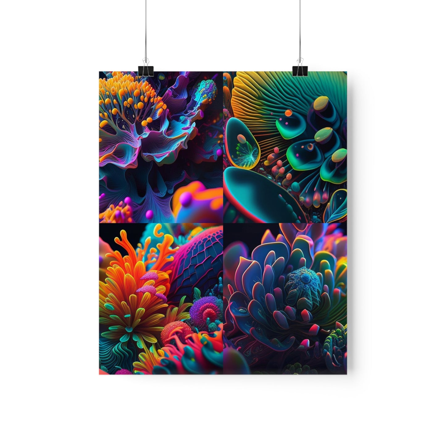 Premium Matte Vertical Posters Ocean Life Macro 5