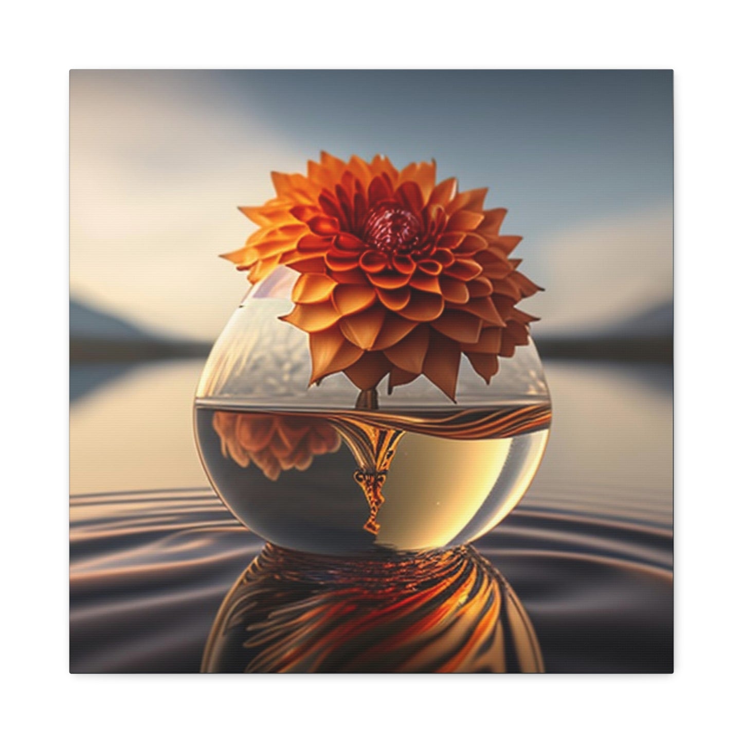 Canvas Gallery Wraps Dahlia Orange 1
