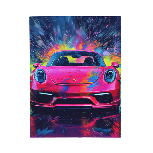 Velveteen Plush Blanket Pink Porsche water fusion 3