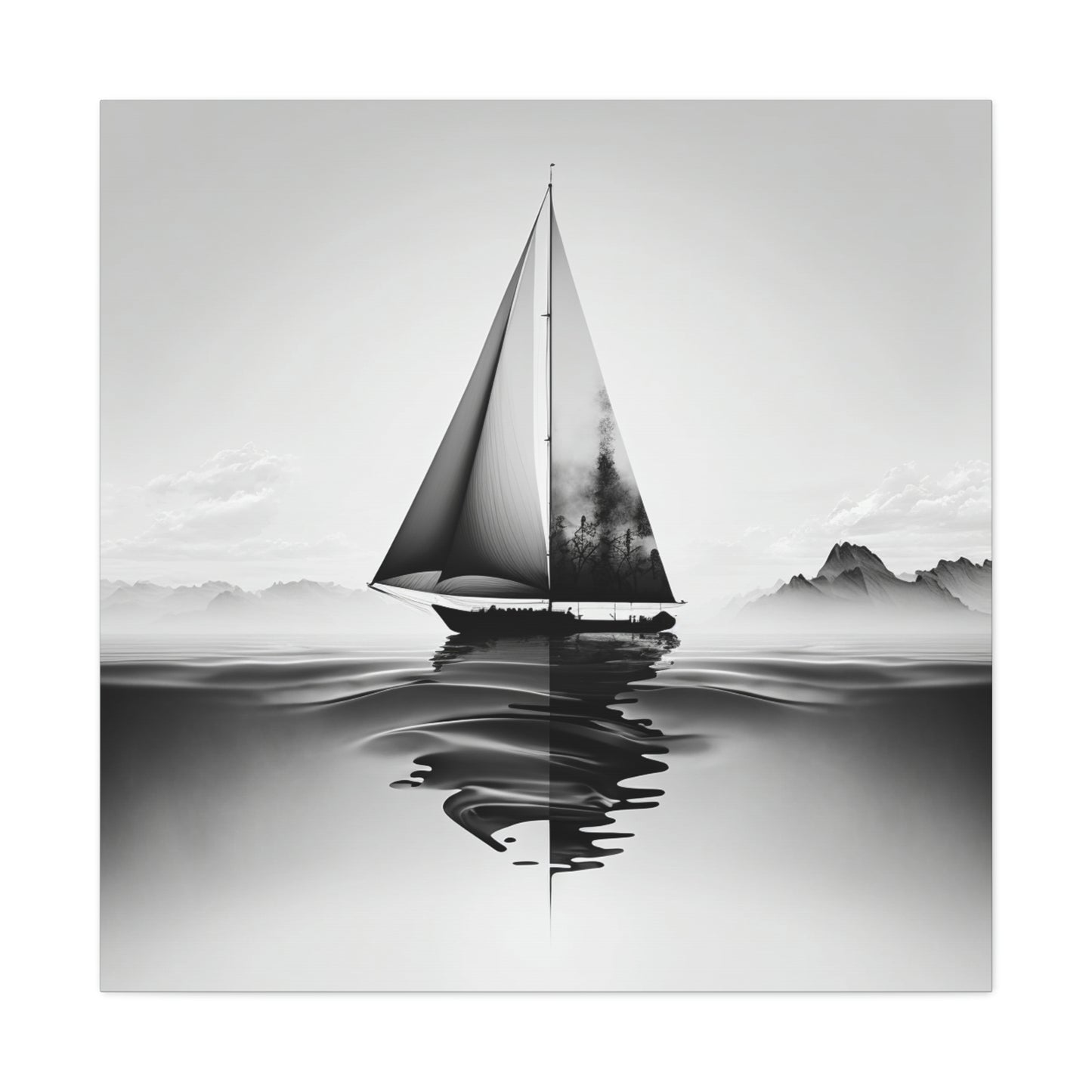 Black and white Sailboat 3