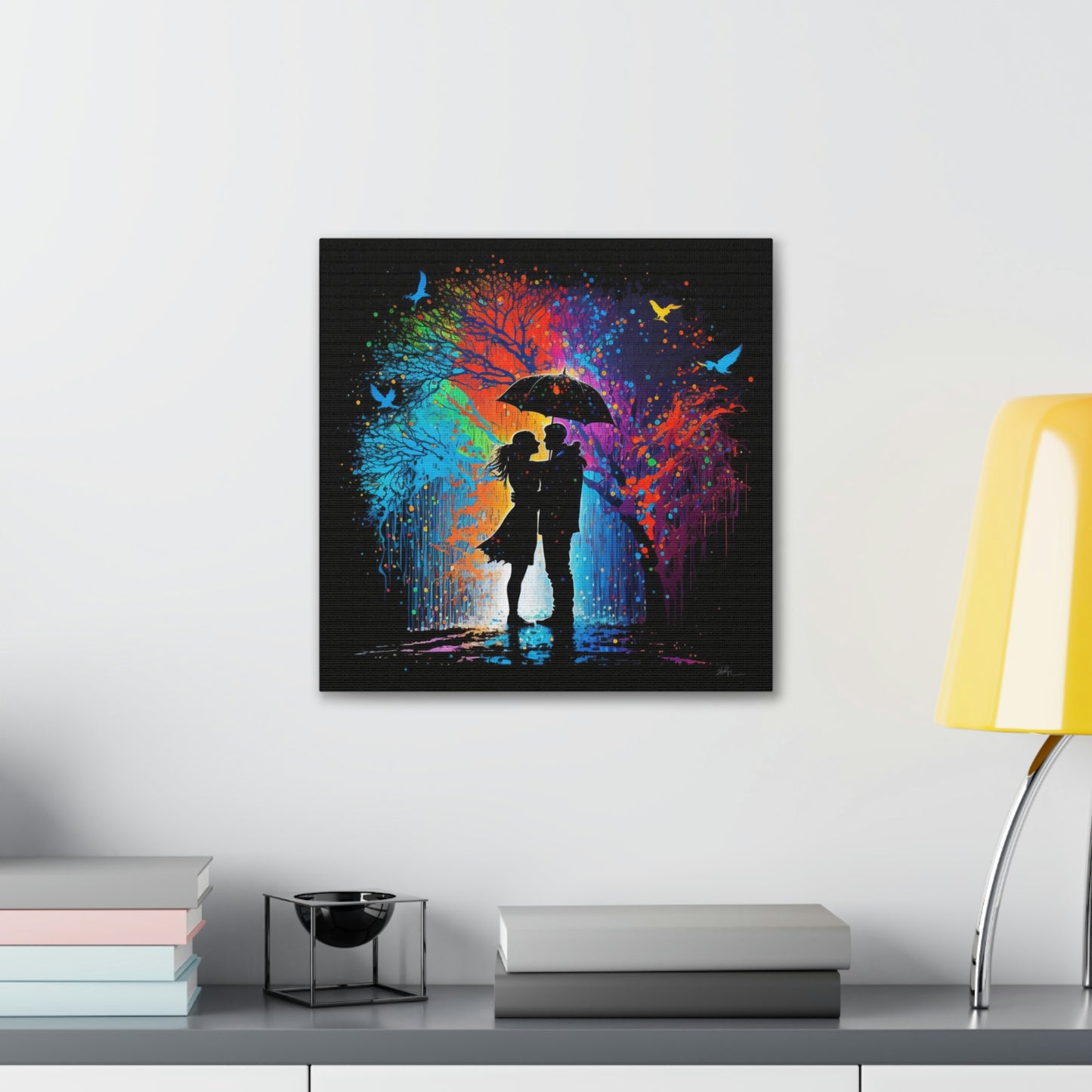 Canvas Gallery Wraps Colorful Rain 1