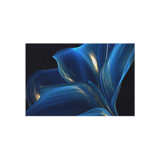 Outdoor Rug  Abstract Blue Tulip 1