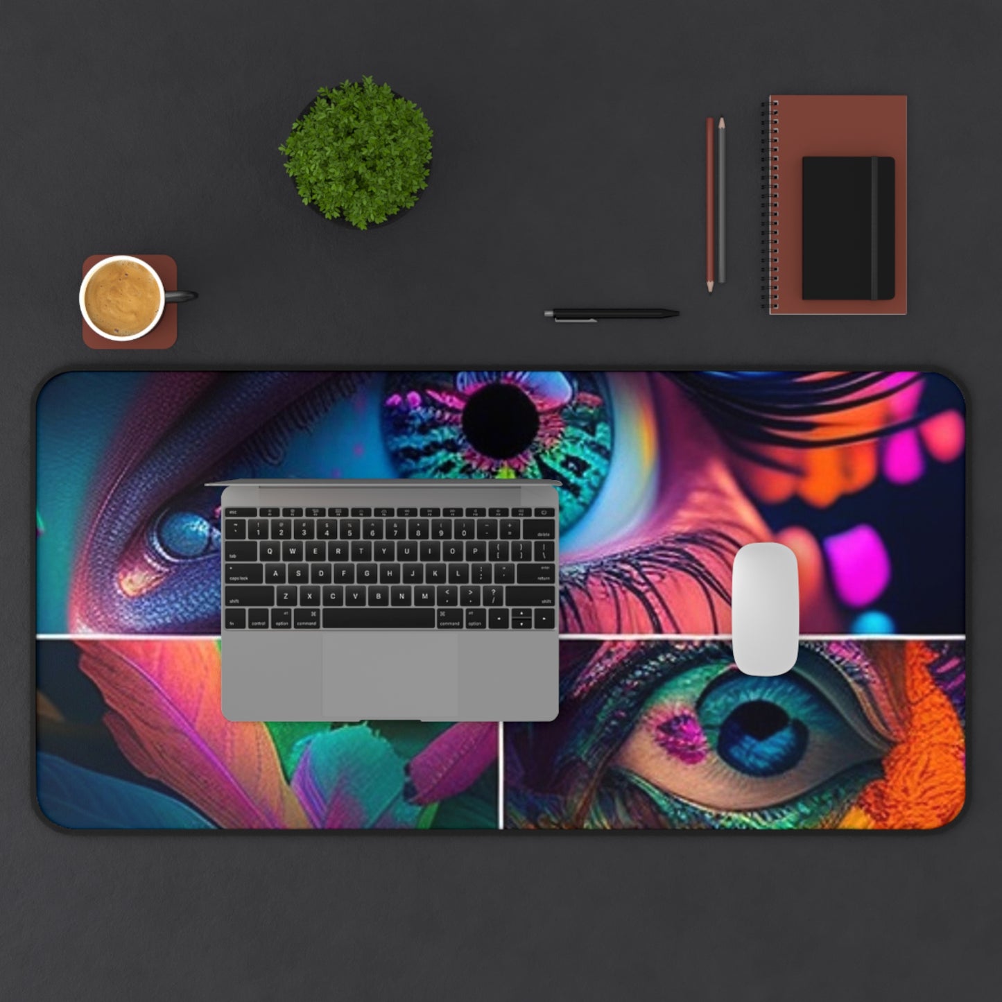 Desk Mat Neon Florescent Glow 3