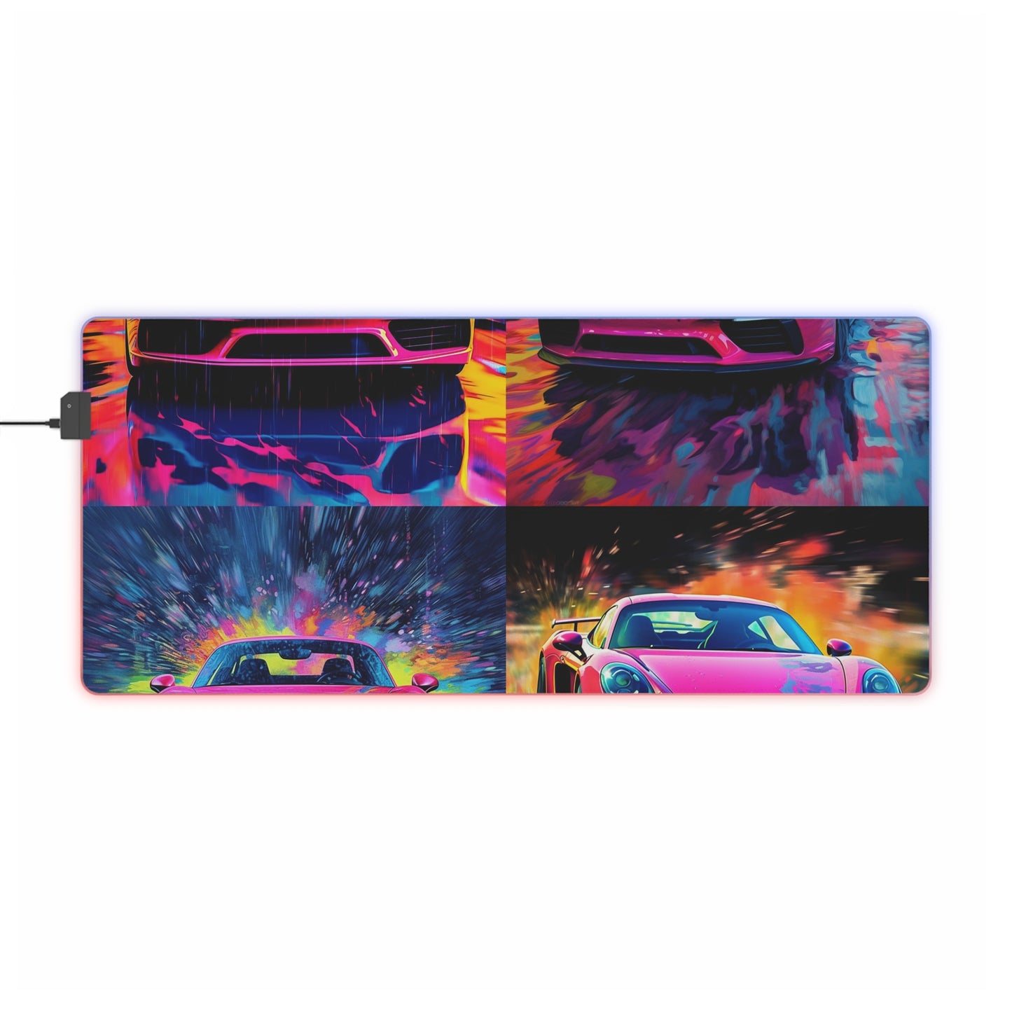 LED Gaming Mouse Pad Pink Porsche water fusion 5