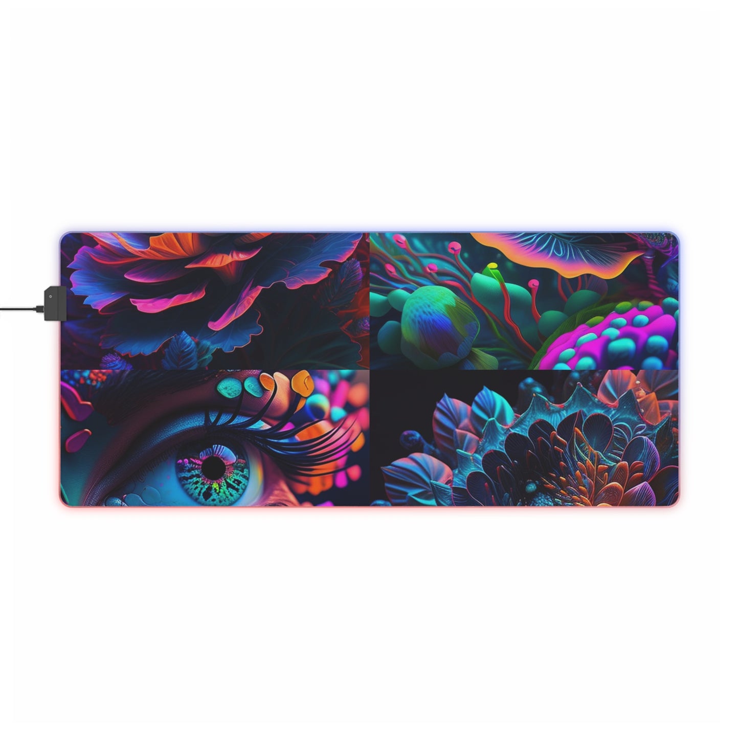 LED Gaming Mouse Pad Neon Florescent Glow