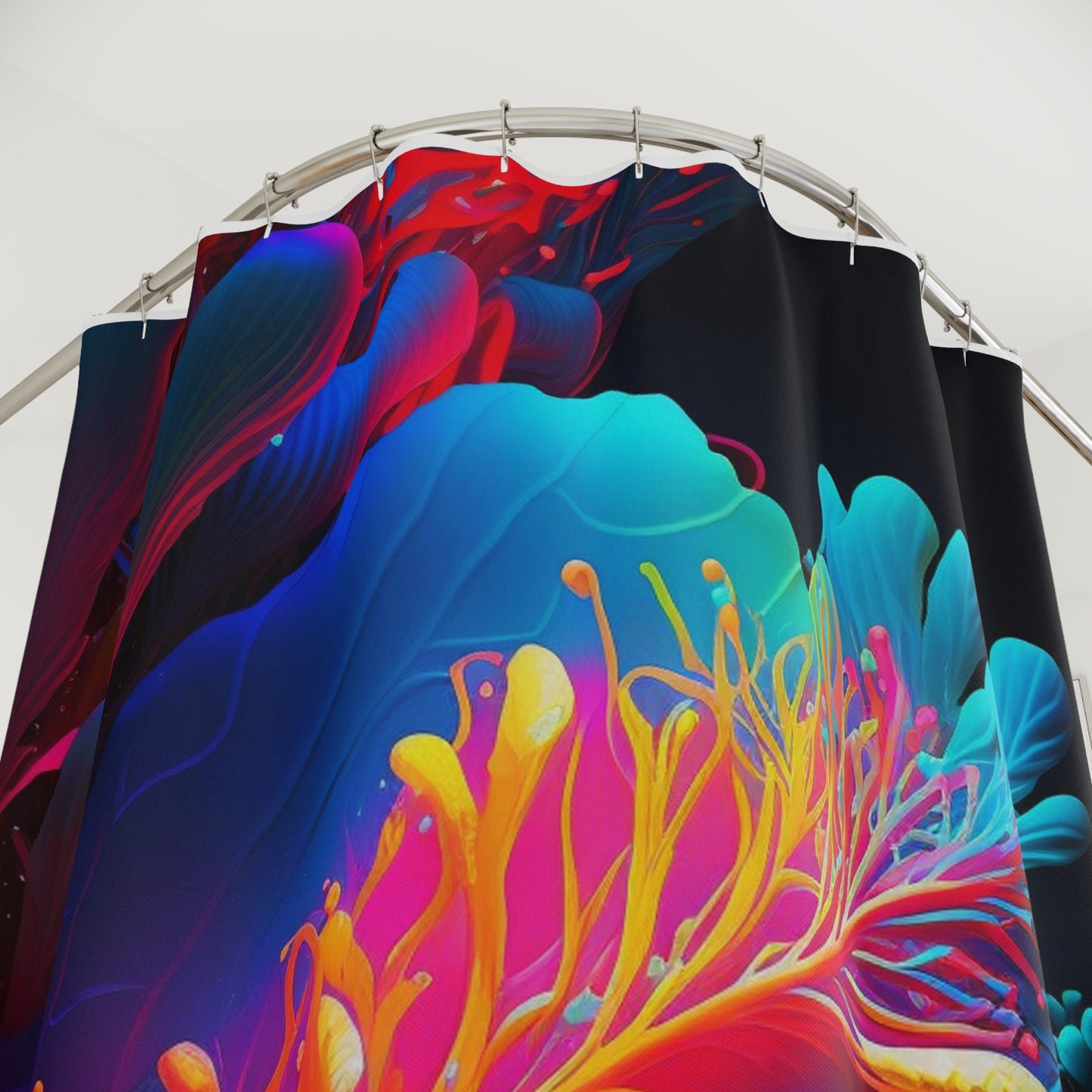 Polyester Shower Curtain Macro Sea Life 3