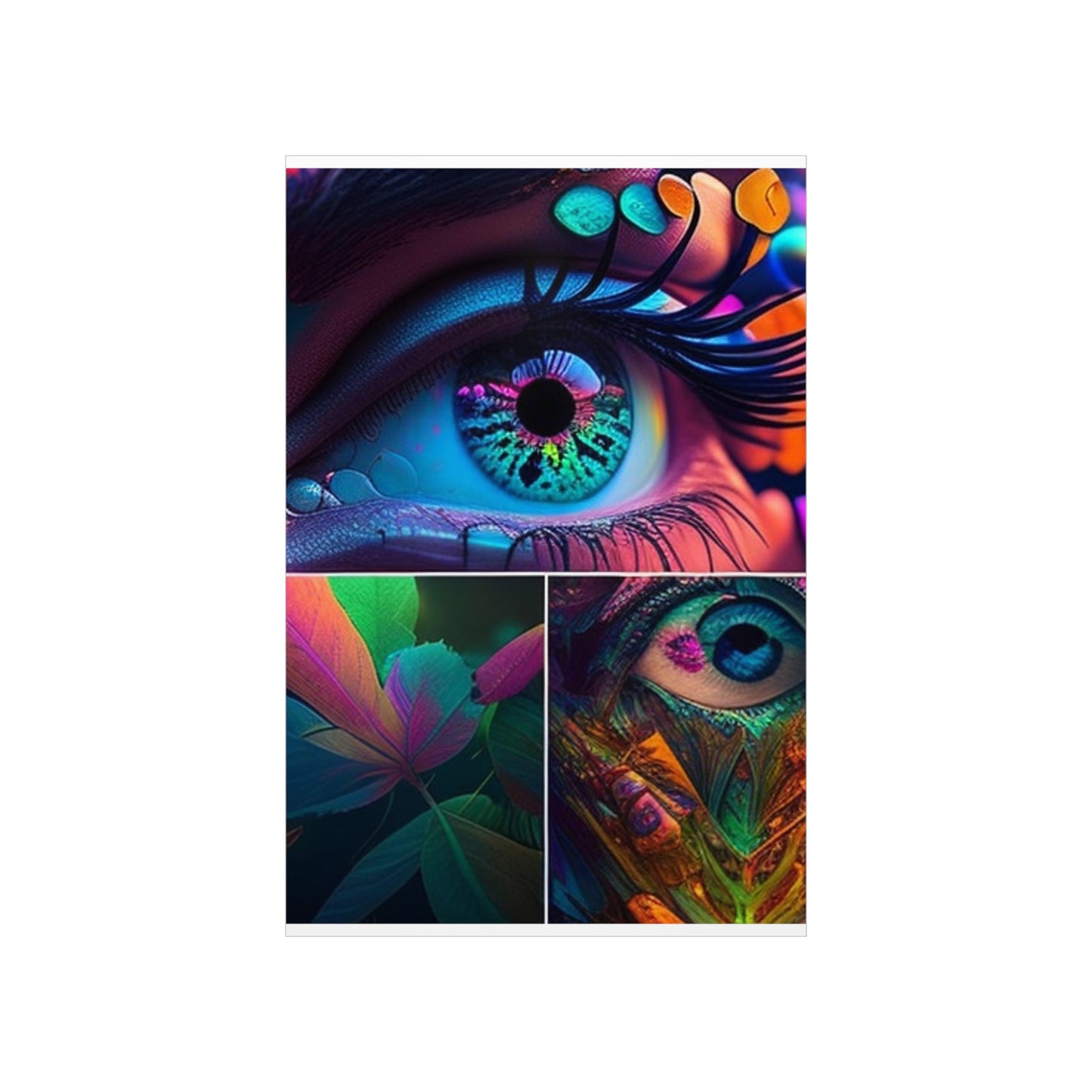 Premium Matte Vertical Posters Neon Florescent Glow 3