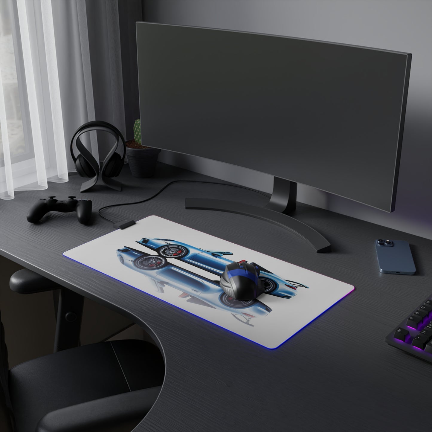 LED Gaming Mouse Pad 911 Speedster on water 4