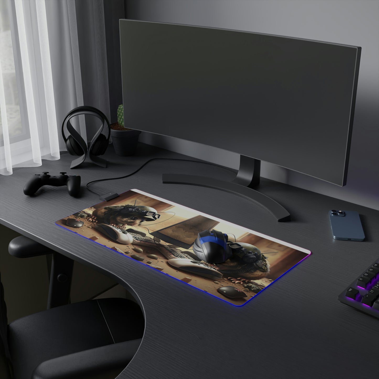 LED Gaming Mouse Pad Mouse Attack 2